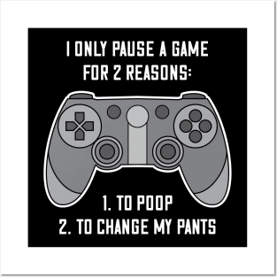 Funny Gamer Poop Joke Posters and Art